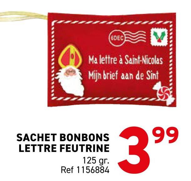 SACHET BONBONS LETTRE FEUTRINE