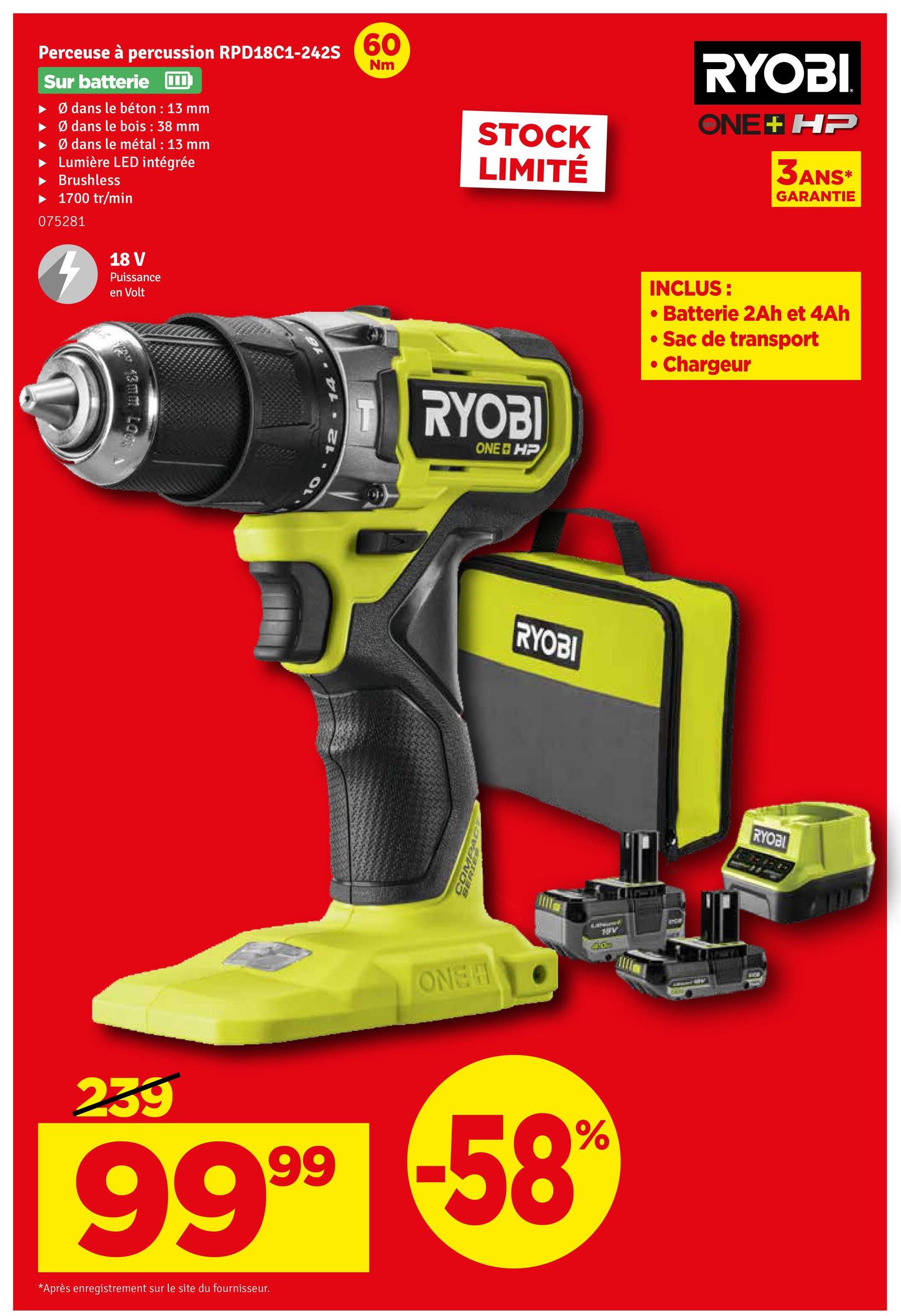 Perceuse à percussion RPD18C1-242S