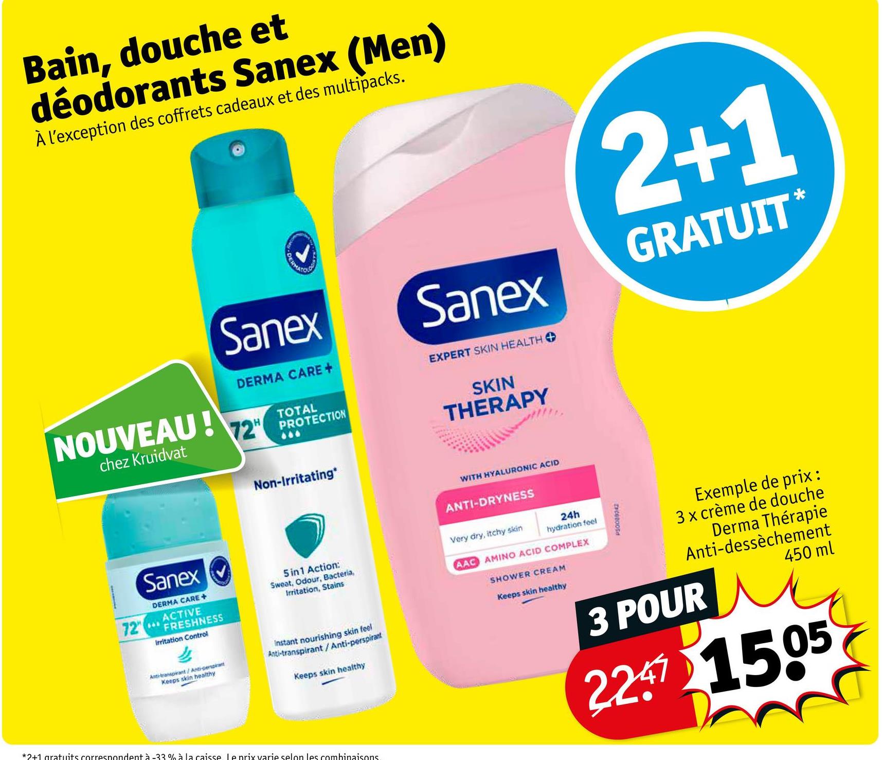 Bain, douche et déodorants Sanex (Men)