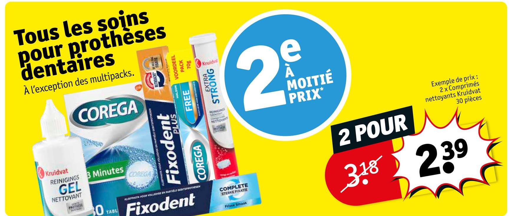 Tous les soins pour prothèses dentaires