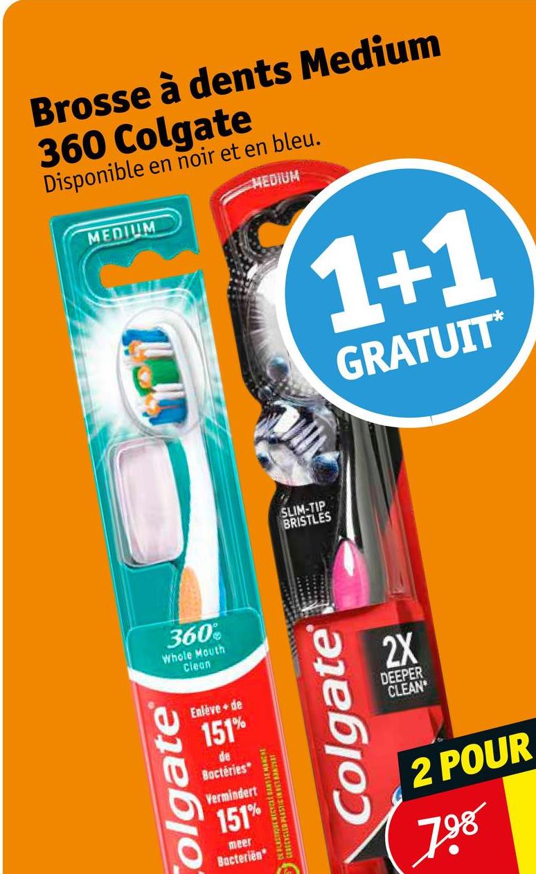 Brosse à dents Medium 360 Colgate