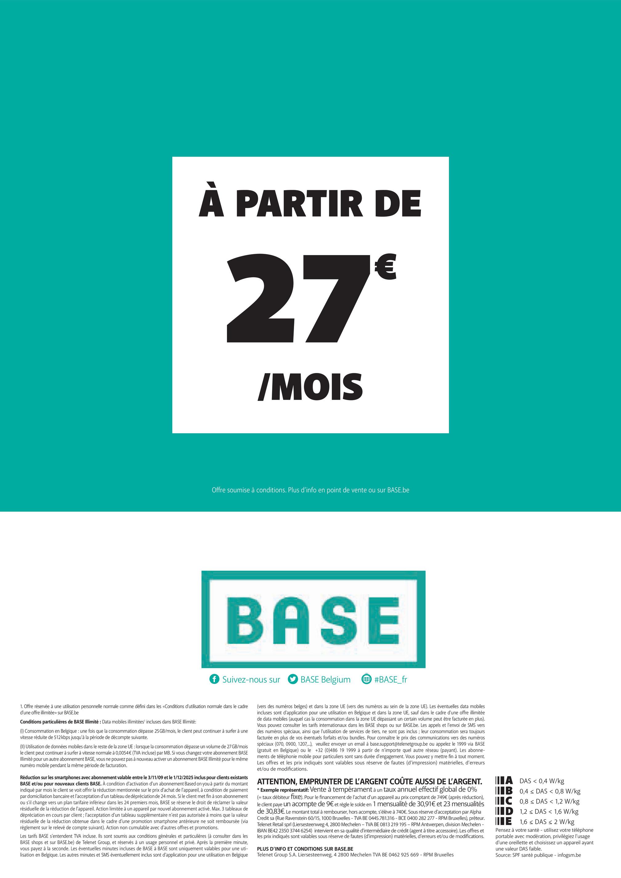 À PARTIR DE 27€ /MOIS