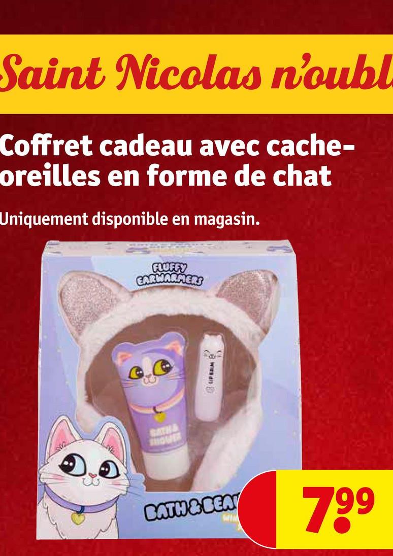 Coffret cadeau avec cache-oreilles en forme de chat