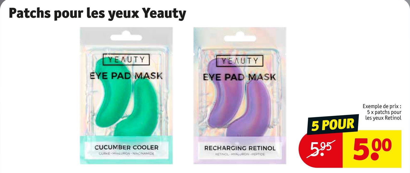 Patches pour les yeux Yeauty