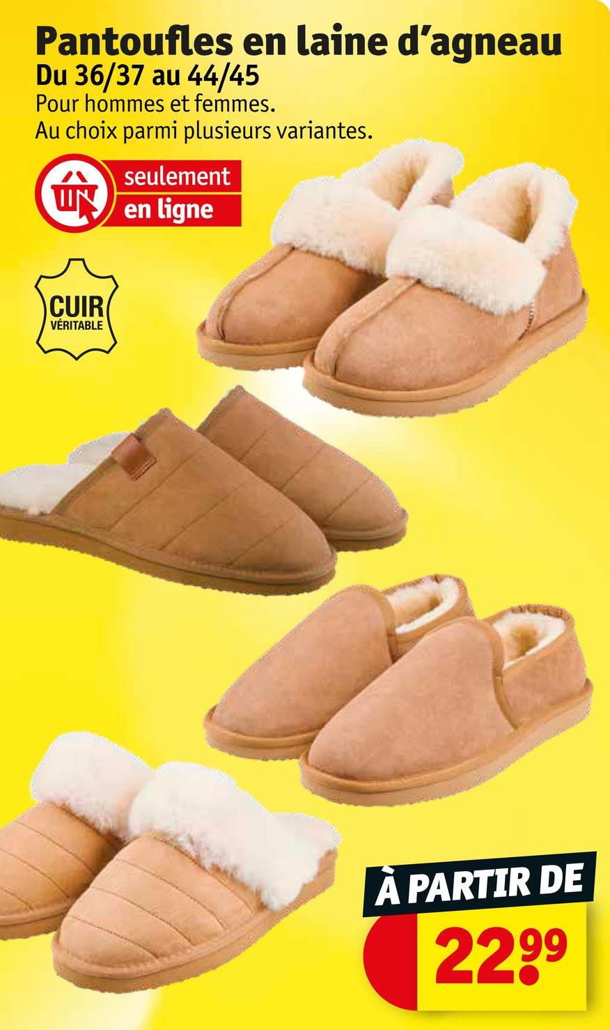 Pantoufles en laine d'agneau