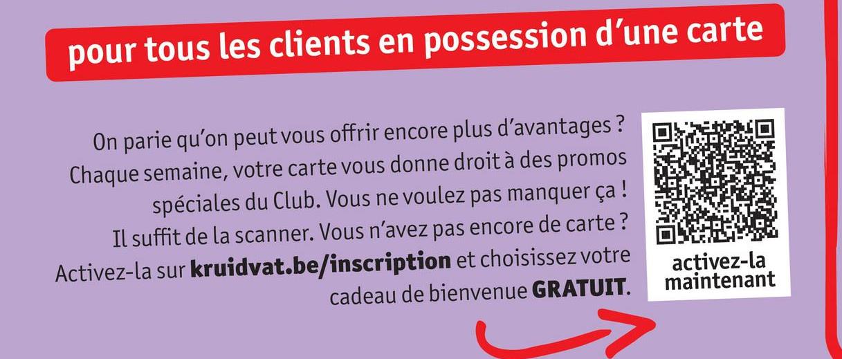 pour tous les clients en possession d'une carte