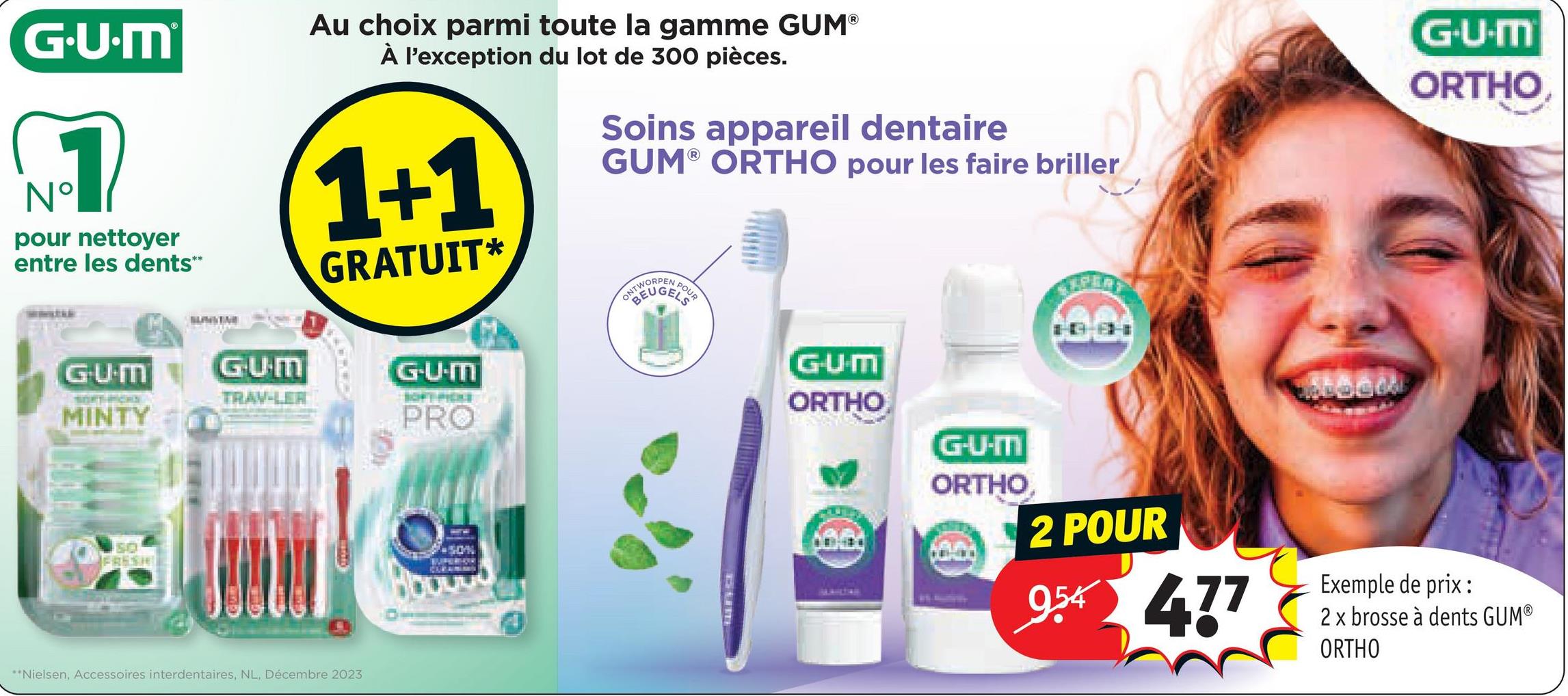 Soins appareil dentaire GUM® ORTHO pour les faire briller