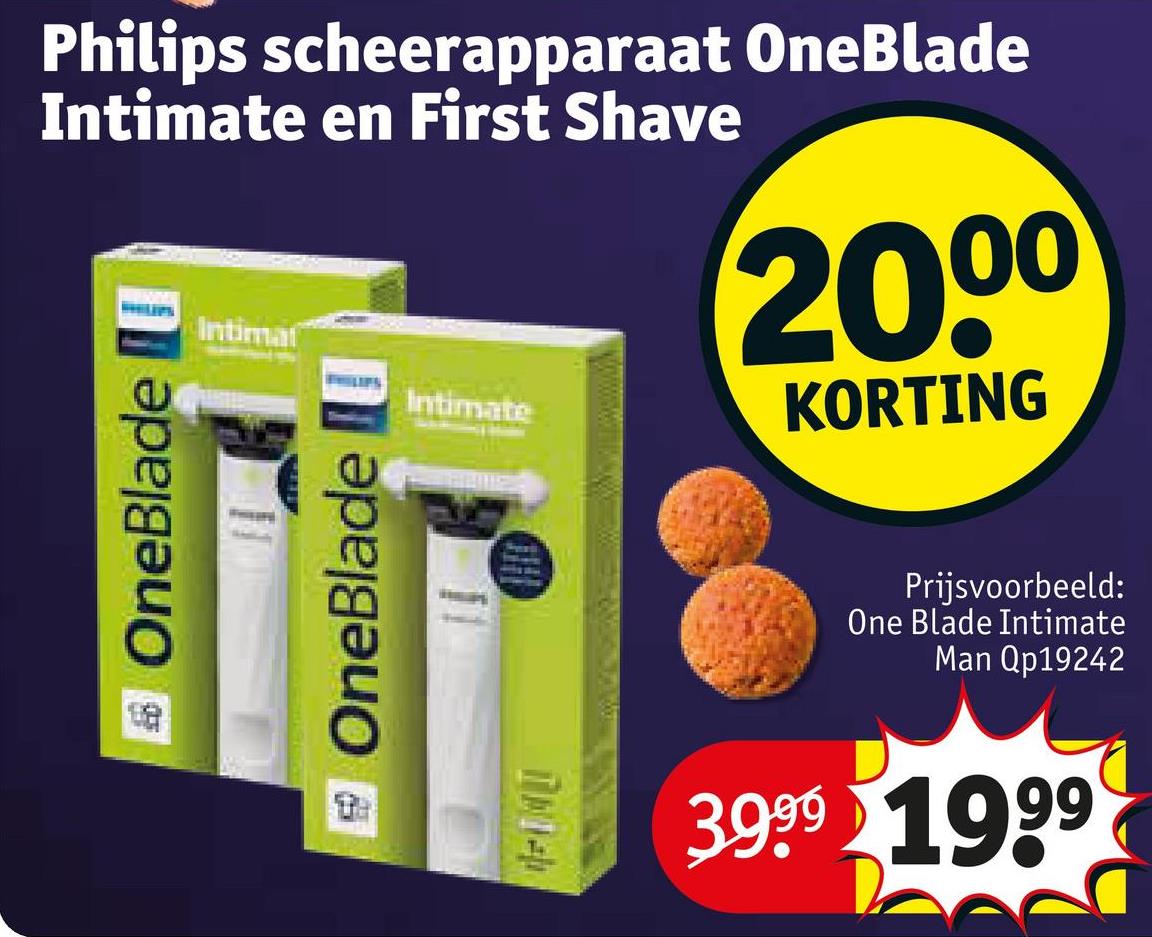 Philips scheerapparaat OneBlade Intimate en First Shave