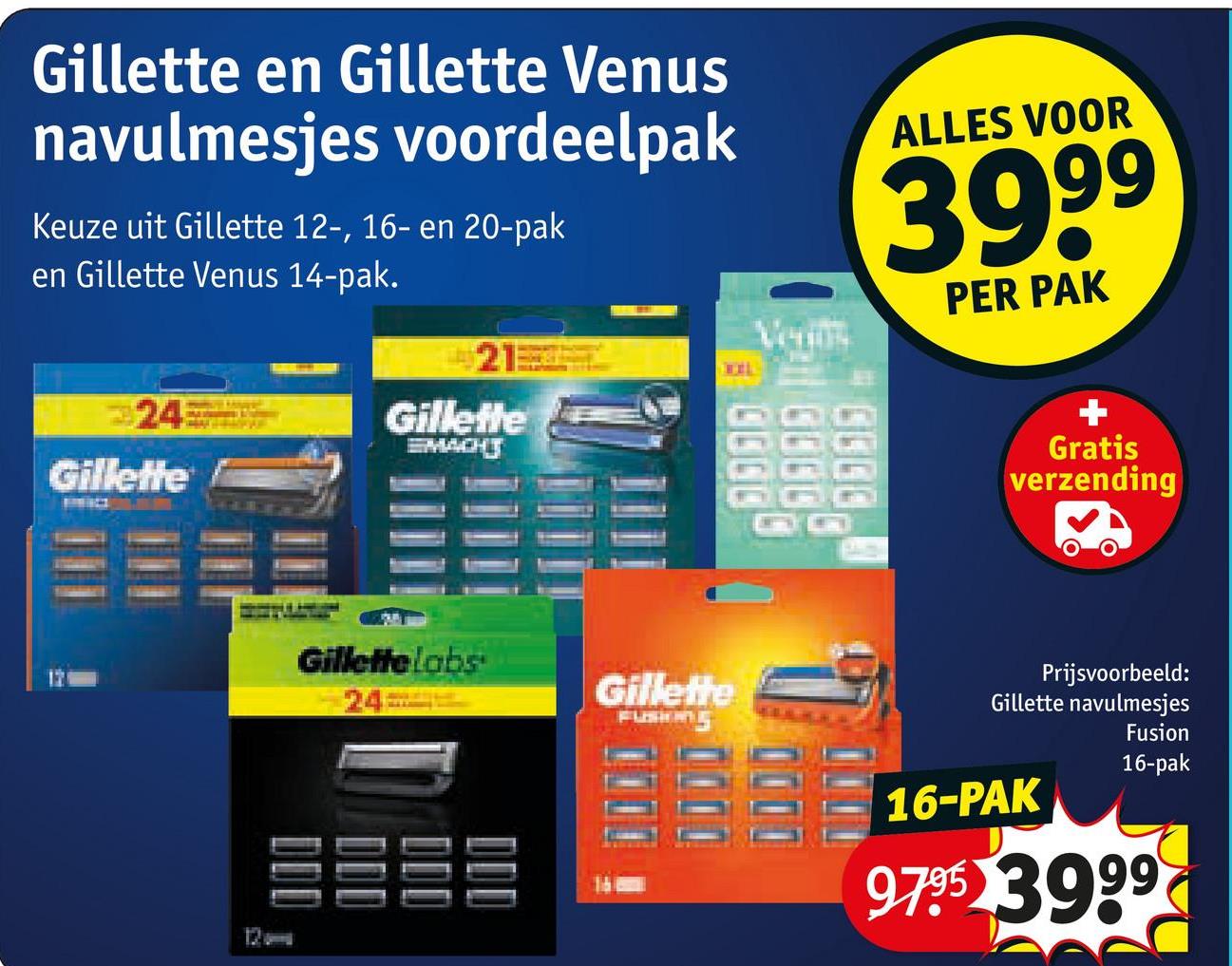Gillette en Gillette Venus navulmesjes voordeelpak