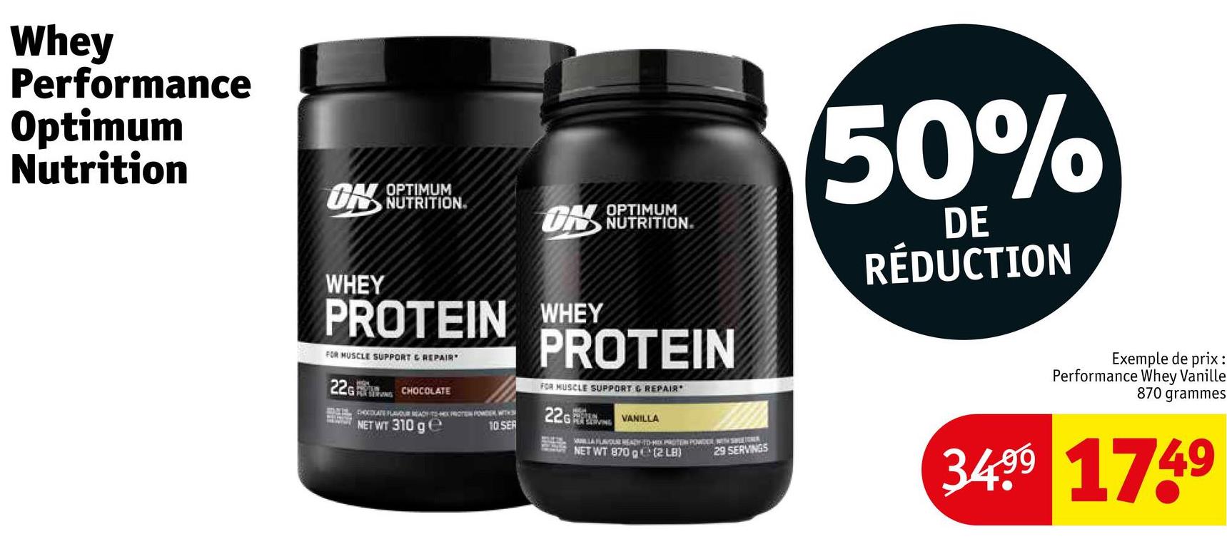 Whey Performance Optimum Nutrition