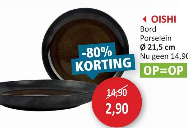 OISHI Bord Porselein Ø 21,5 cm