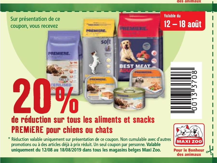 Coupon à imprimer Maxi Zoo