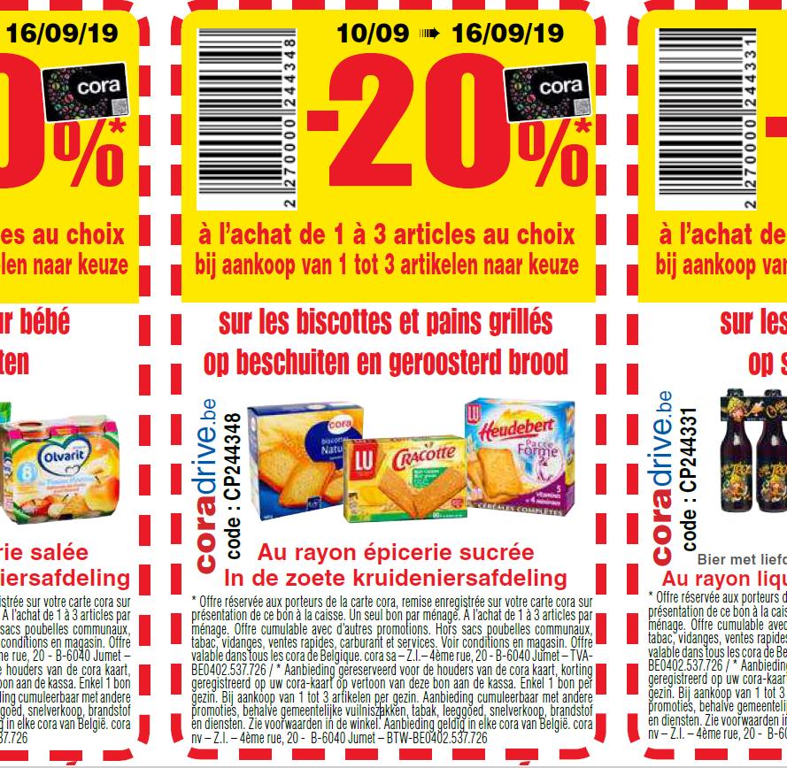 Coupon à imprimer Cora  myShopi